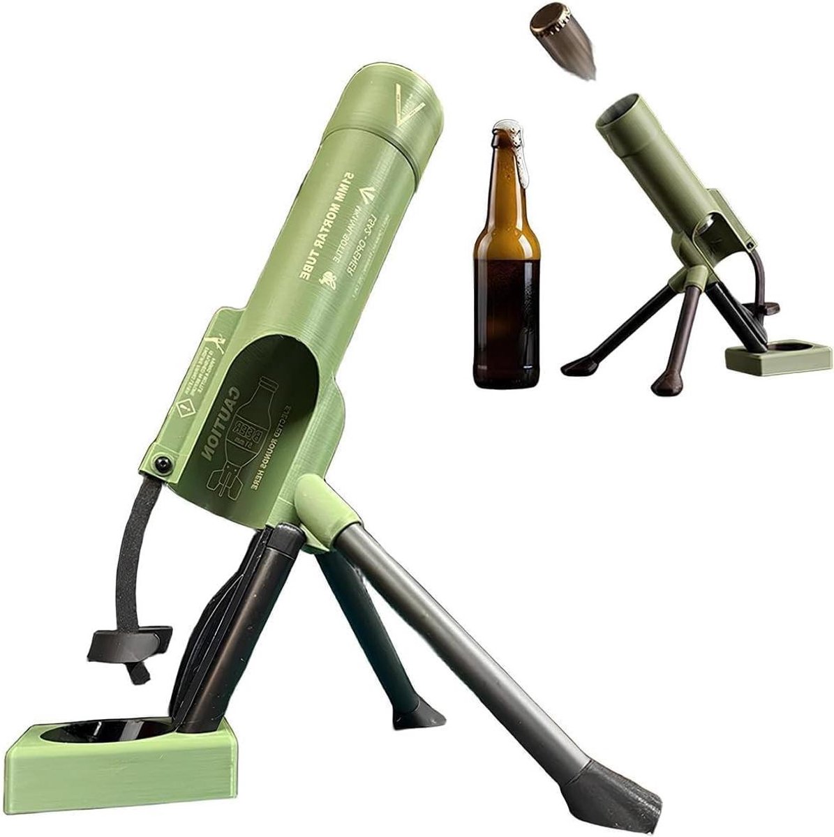 Flesopener - Bieropener Kroonkurkopener - Drankjes Openen - Automatisch met Zwaartekracht - 12x12x24 cm - Groen