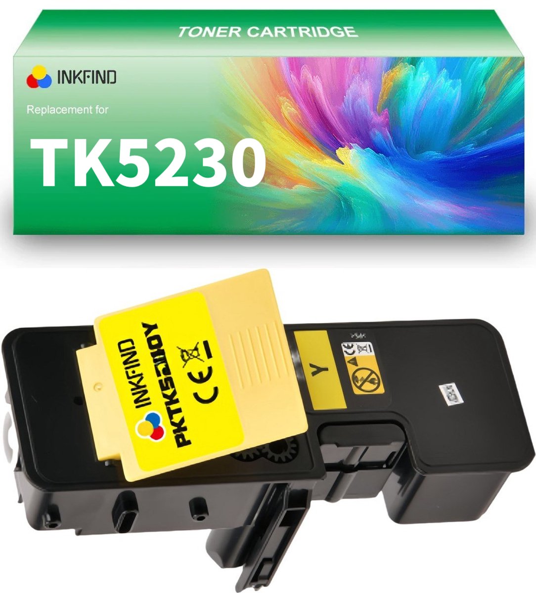INKFIND TK5230 Geel tonercartridge compatibel met Kyocera TK5230 TK-5230 Geel toner cartridge - 1-pack Geel