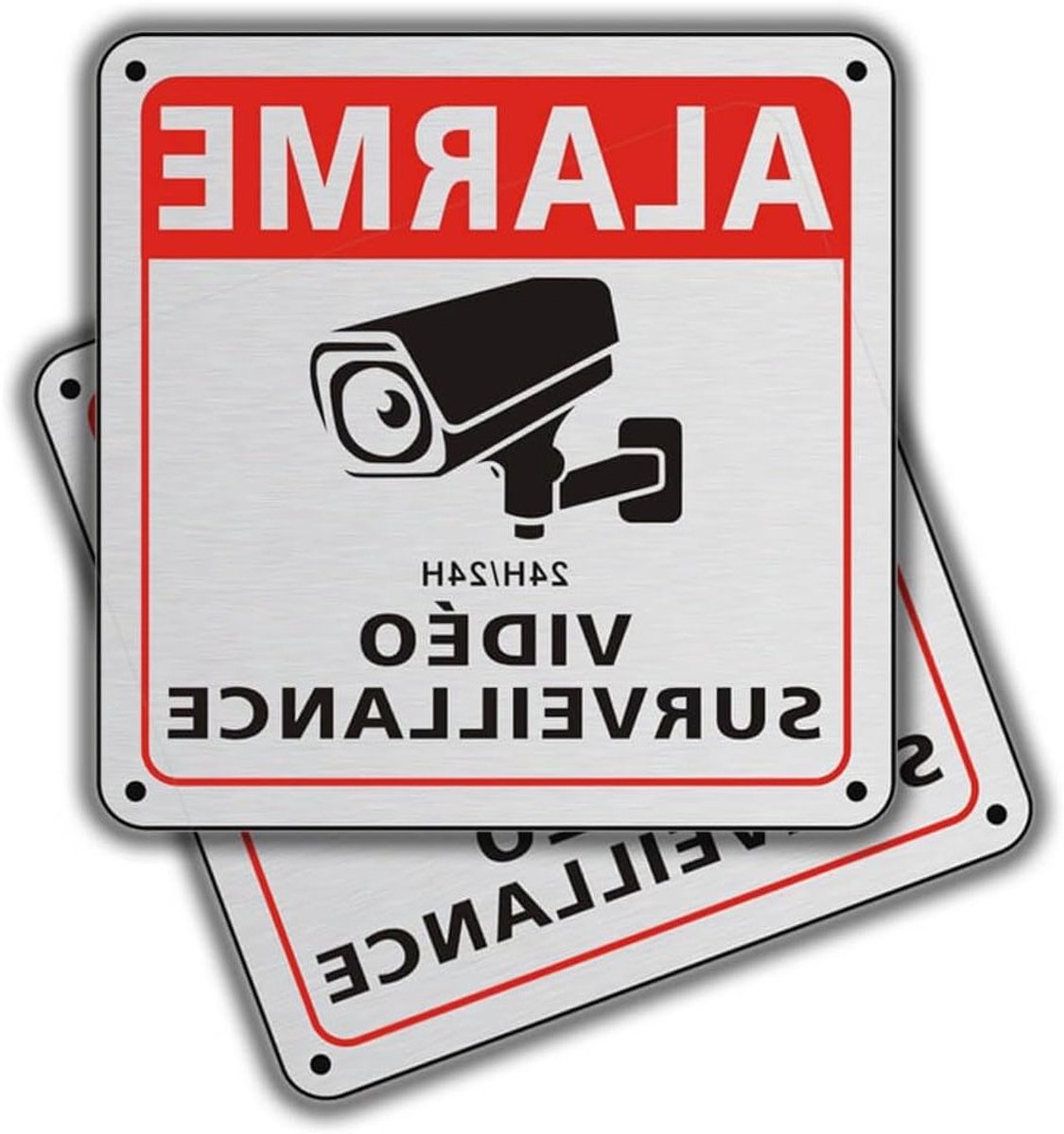 Aluminium Camera Bevestigingsset voor Video Surveillance - Zelfklevend, 15 x 15 cm, 2 Stuks, Ideaal voor Beveiliging en Monitoring