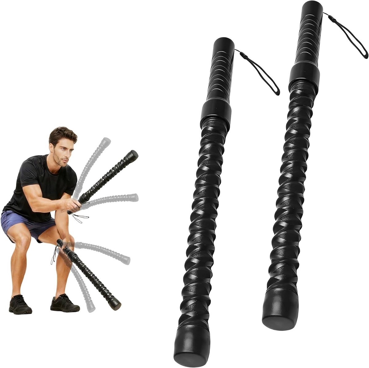 Robuuste Battle Ropes voor HIIT Workouts, Geluidsloze Fitness Touwen voor Cardio Training en Krachttraining