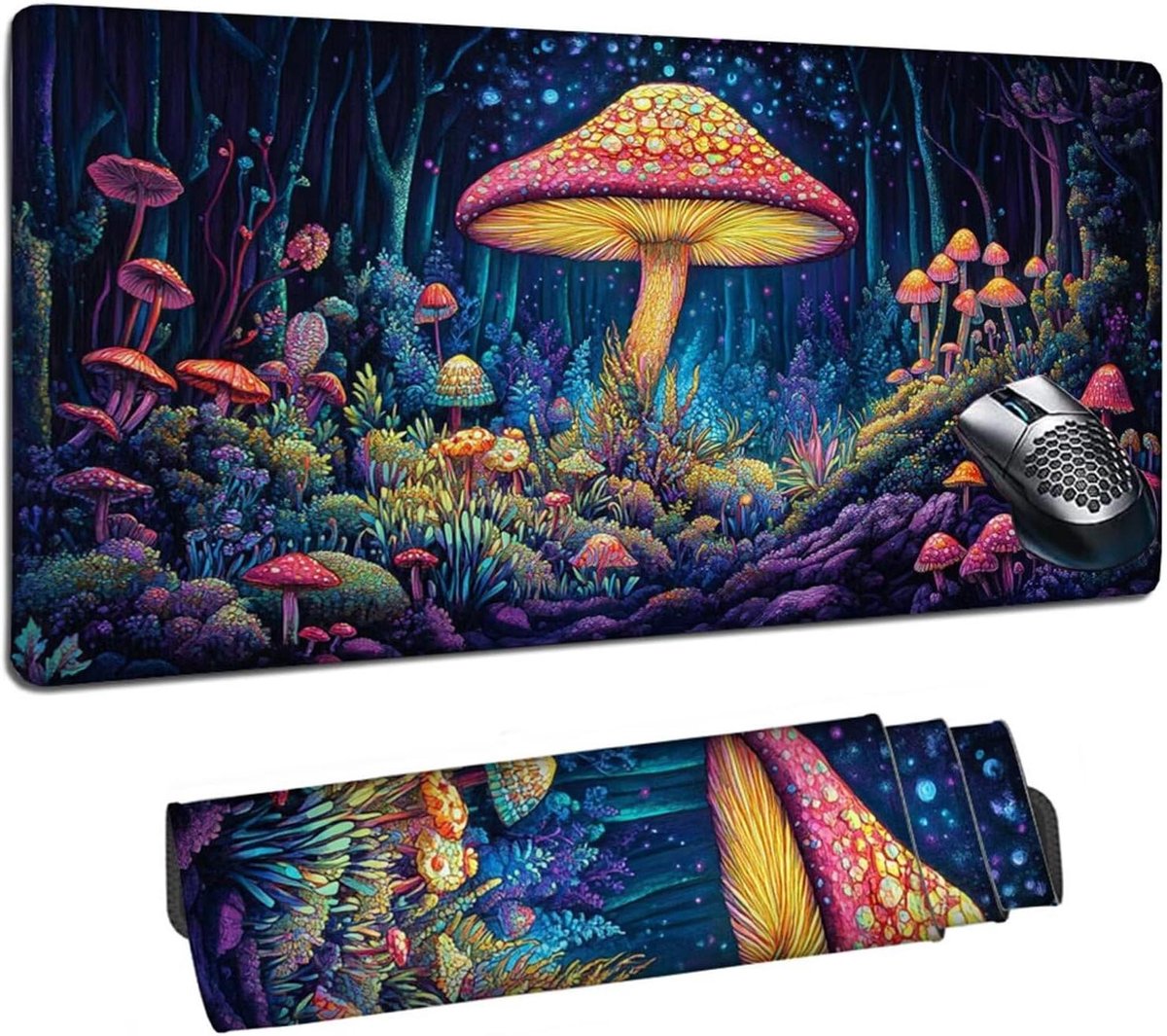 Grote muismat - Bureauonderlegger - Comfortabel werken - Antislip rubberen basis - 90x50 cm - Bos design
