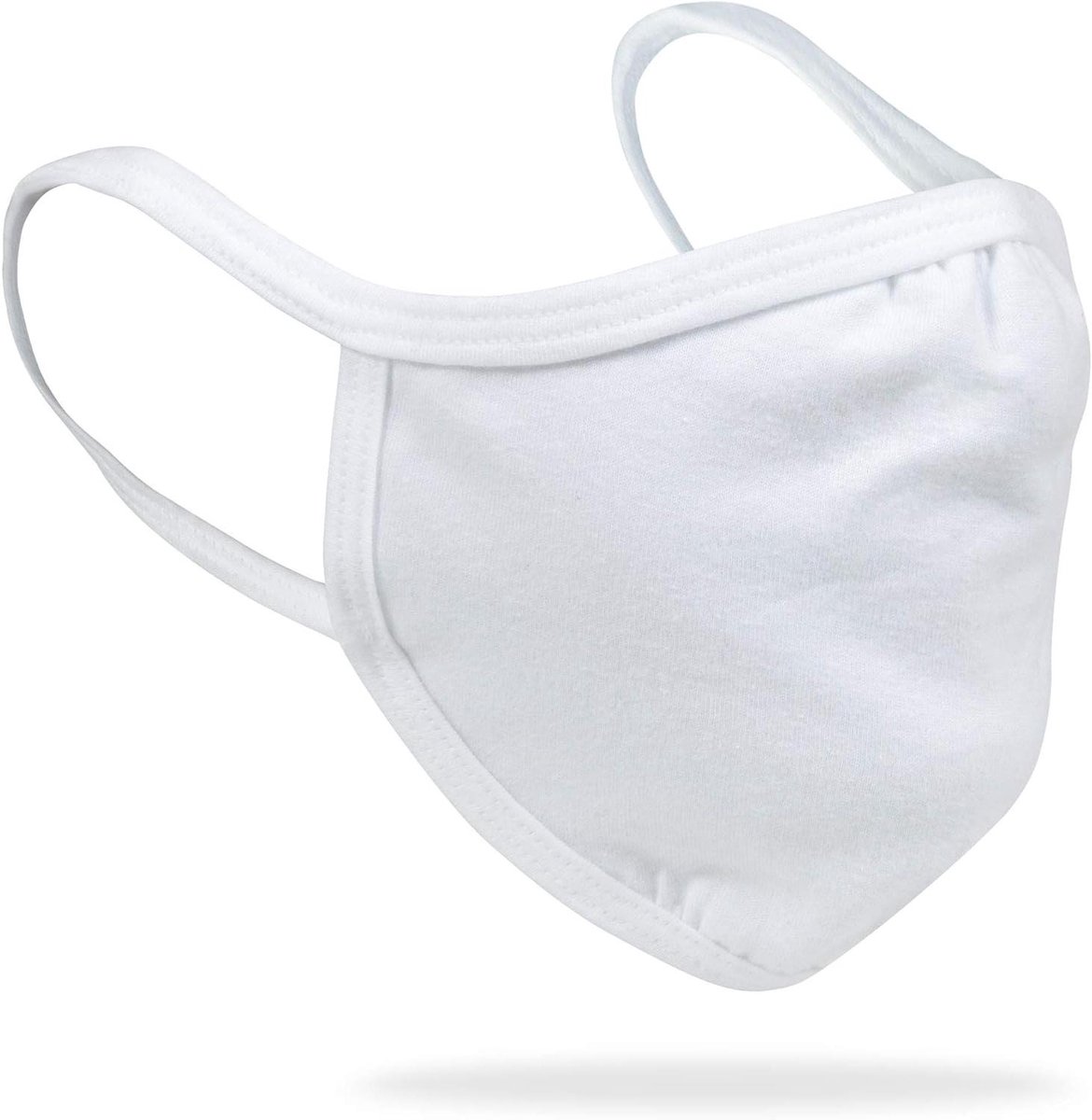 Herbruikbaar Katoenen Mondkapje - Stofmasker Wasbaar - Dagelijks Gebruik - Tweelaags Katoen - 24 Stuks - Wit