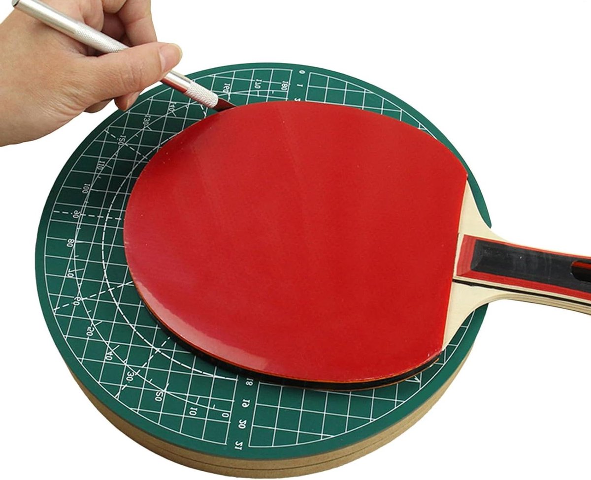 Tafeltennis Snijtafel - Racketsnijder - Rubber Trimmen - 360 Graden Roterend - 25x25x29 cm - Niet gespecificeerd