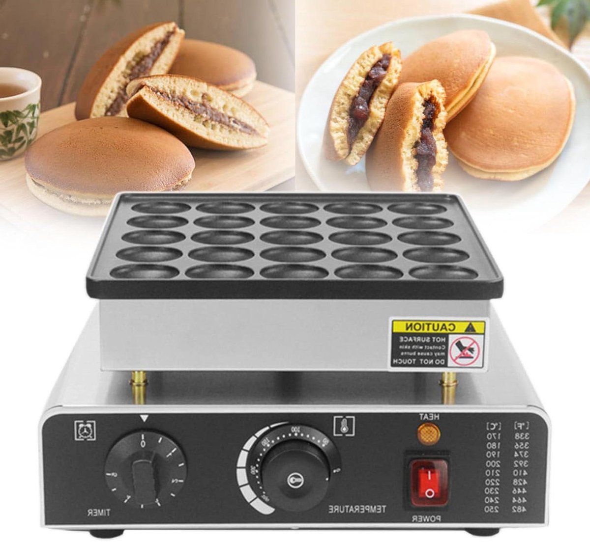 Mini Pannenkoekenmaker - Muffinmaker Wafelijzer - Snacks Maken - 25 Gaten - 42 mm Diameter - Zilver