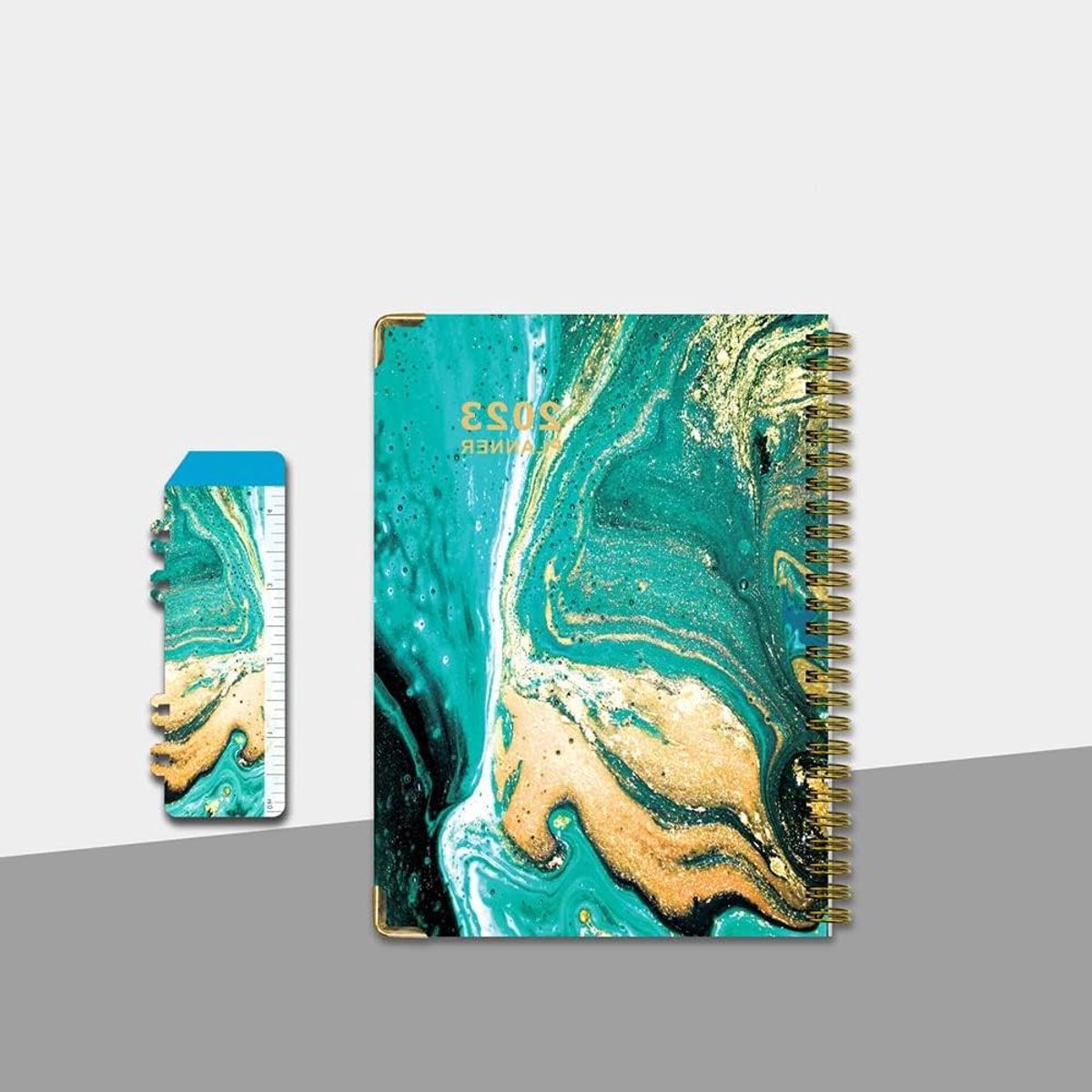 Wekelijks Maand Dagboek - Afsprakenboeken Planners - Taken Organiseren - Dubbelzijdig Ringmechanisme - A5 Formaat 2 Stuks - Diverse Kleuren