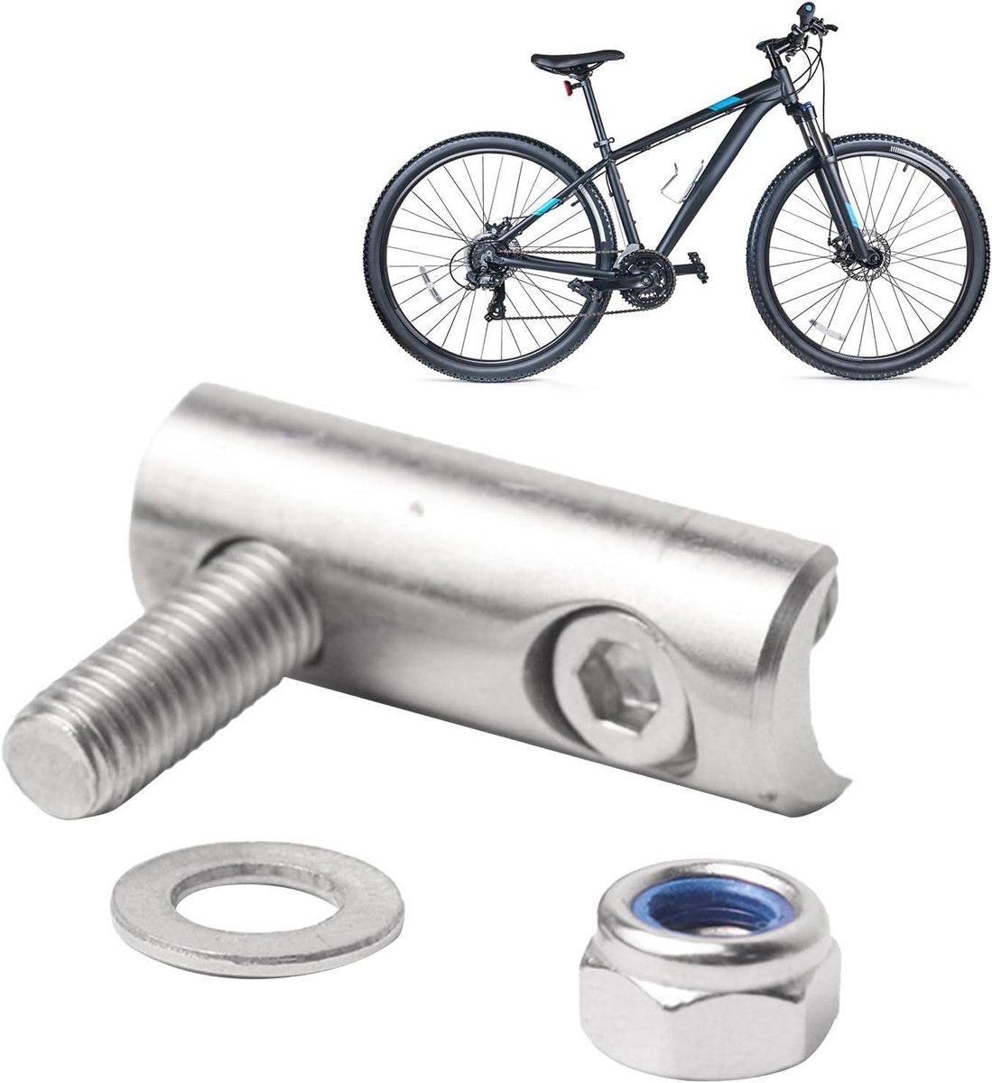 Voorderailleur Extender - Racefiets Onderdeel - Fietsen Upgrade - Roestvrij Staal - 13 x 11 x 5 cm - Zilver
