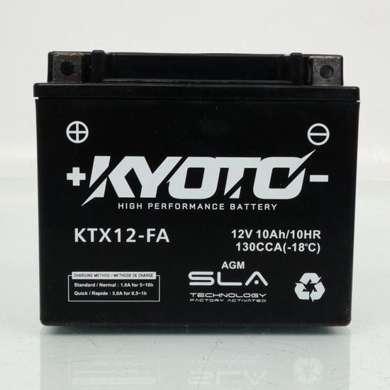 accu sla kyoto voor scooter sym 300 citycom efi 2010 tot 2011 ytx12-bs sla / 12v 10ah nieuw