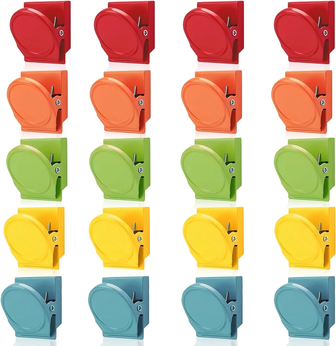Magnetische Koelkast Clips Set van 20 Stuks in Diverse Kleuren voor Foto's, Postkaarten en Notities