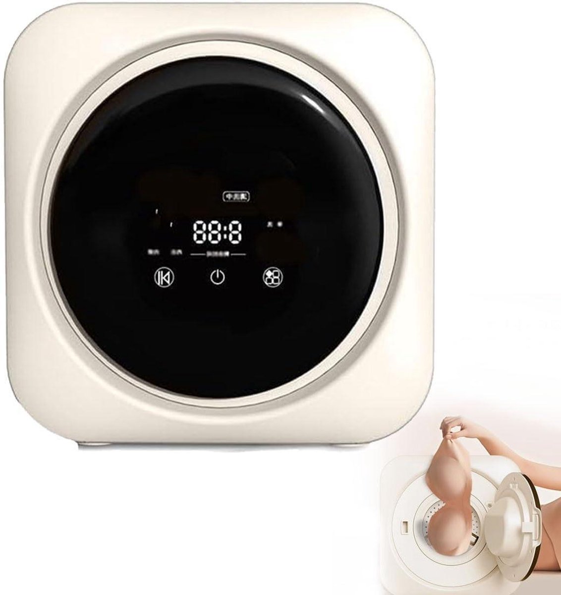 Mini Wasdroger Combinatie Compact Wasmachine Ondergoed Wassen 2-in-1 Functie 3.5 Liter Wit