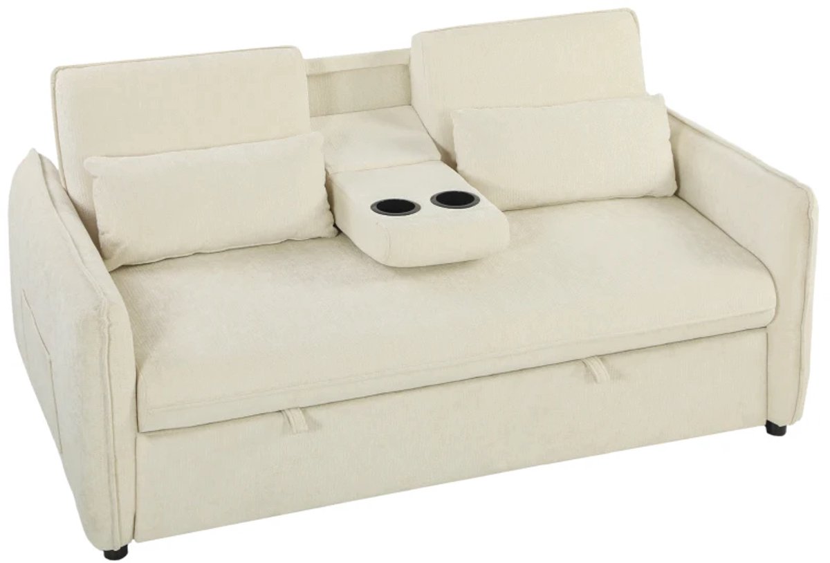 Slaapbank - Uitklapbaar - Slaapstoel - Logeerbed - Zetelbed - Slaapfauteuil - Vouwbed - 2 persoons - Zeer comfortabel - Grijs