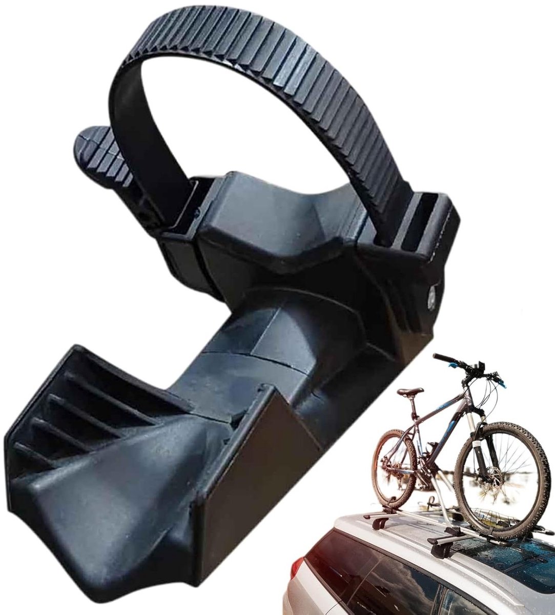 Voorwiel Fietsdrager - Fietsstopper Wielhouder - Fiets Transport - Lichtgewicht Flexibel - 17x11x14 cm - Zwart