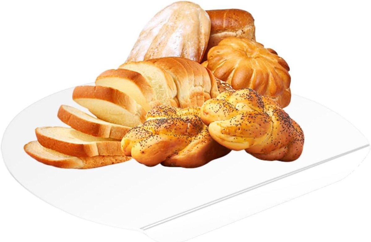 Snijplank met Rand - Acryl Plaat - Keukenwerk - Antislip Stabiliteit - 41x31 cm - Transparant