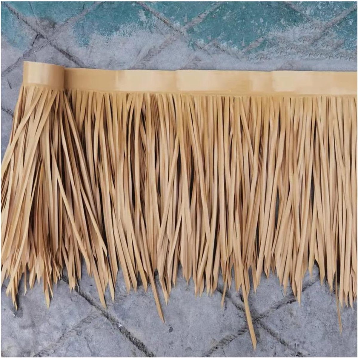 Synthetisch Strodak - Palm Rieten - Tropische Decoratie - Super Stevig - 50 Cm Breed - Geel