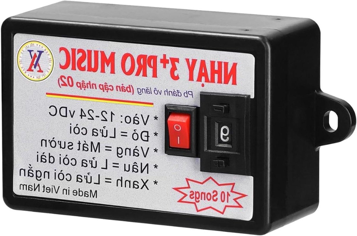 Luidspreker Controller - Auto Toeter - Rijervaring Aanpassen - 8 Geluidseffecten - 9-36V - Zwart