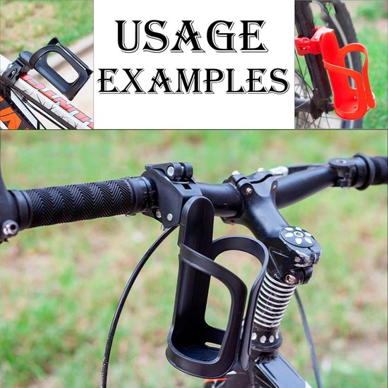 Fietsbekerhouder - bidonhouder - bidonhouder fiets - Flessenhouder voor de fiets - 360° draaibare bekerhouder - Universele waterbekerhouder - Zwart - ABS — afbeelding 4