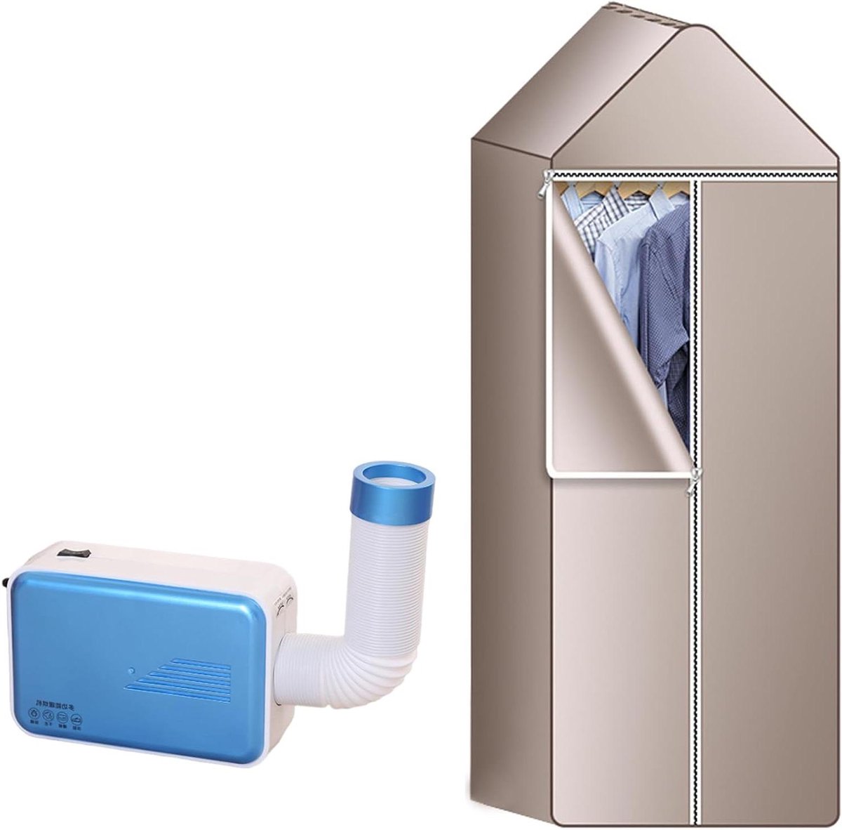 Draagbare Kleding Droger Elektrische Droogkast Snel Kleding Drogen Energiezuinig Model 15kg Capaciteit Blauw