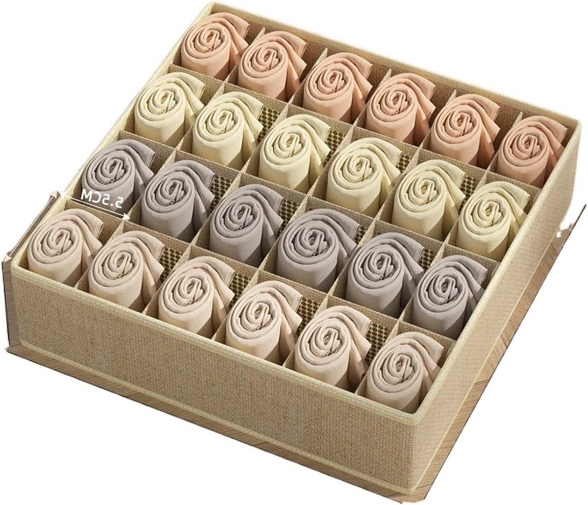 Opbergdozen Set - Lade Organizers - Kleding Opbergen - Stapelbaar Ontwerp - 3 Delig - Kaki