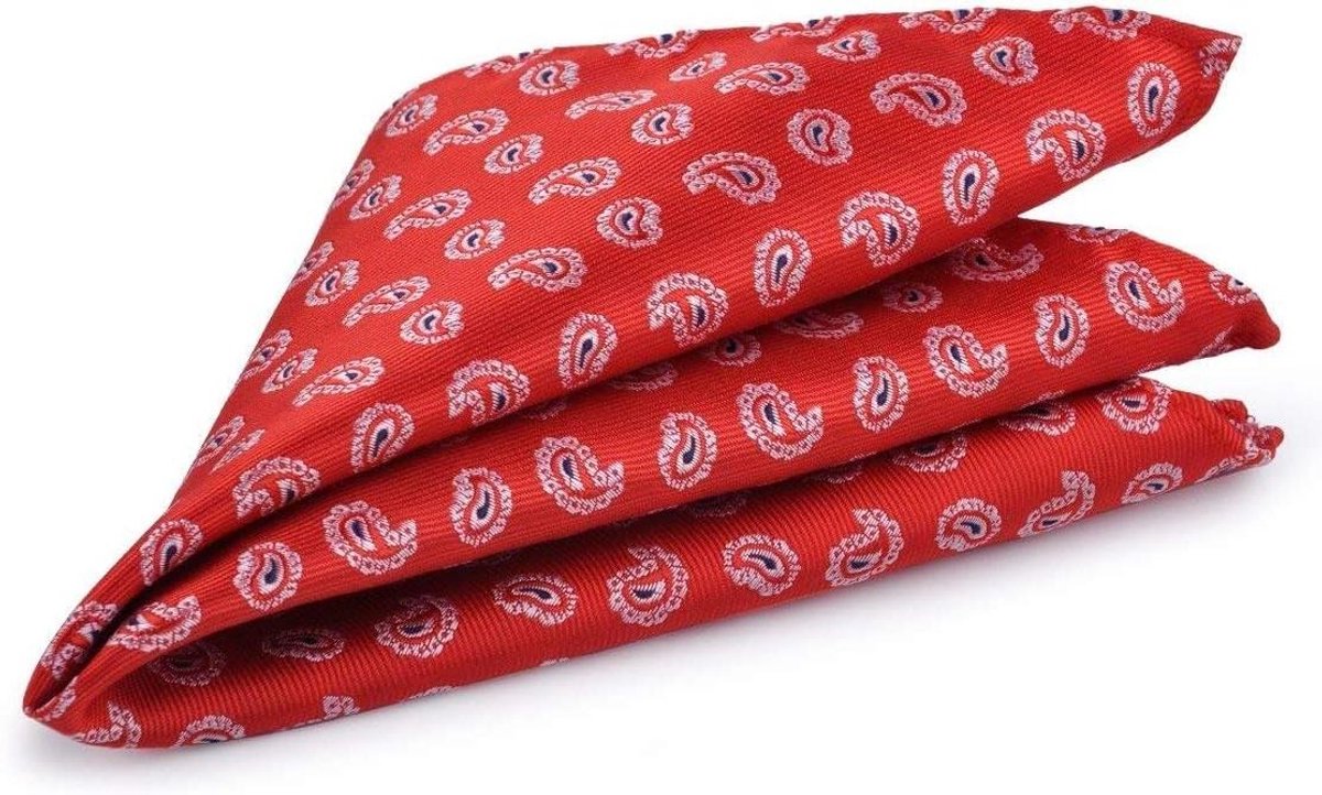 Vierkante Zakdoek - Herentas Accessoire - Pak Stijl - Jacquard Weving - 305 cm - Bruin