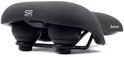 Zwart fietszadel Selle Royal Aurorae met twee dempende elementen onderaan.