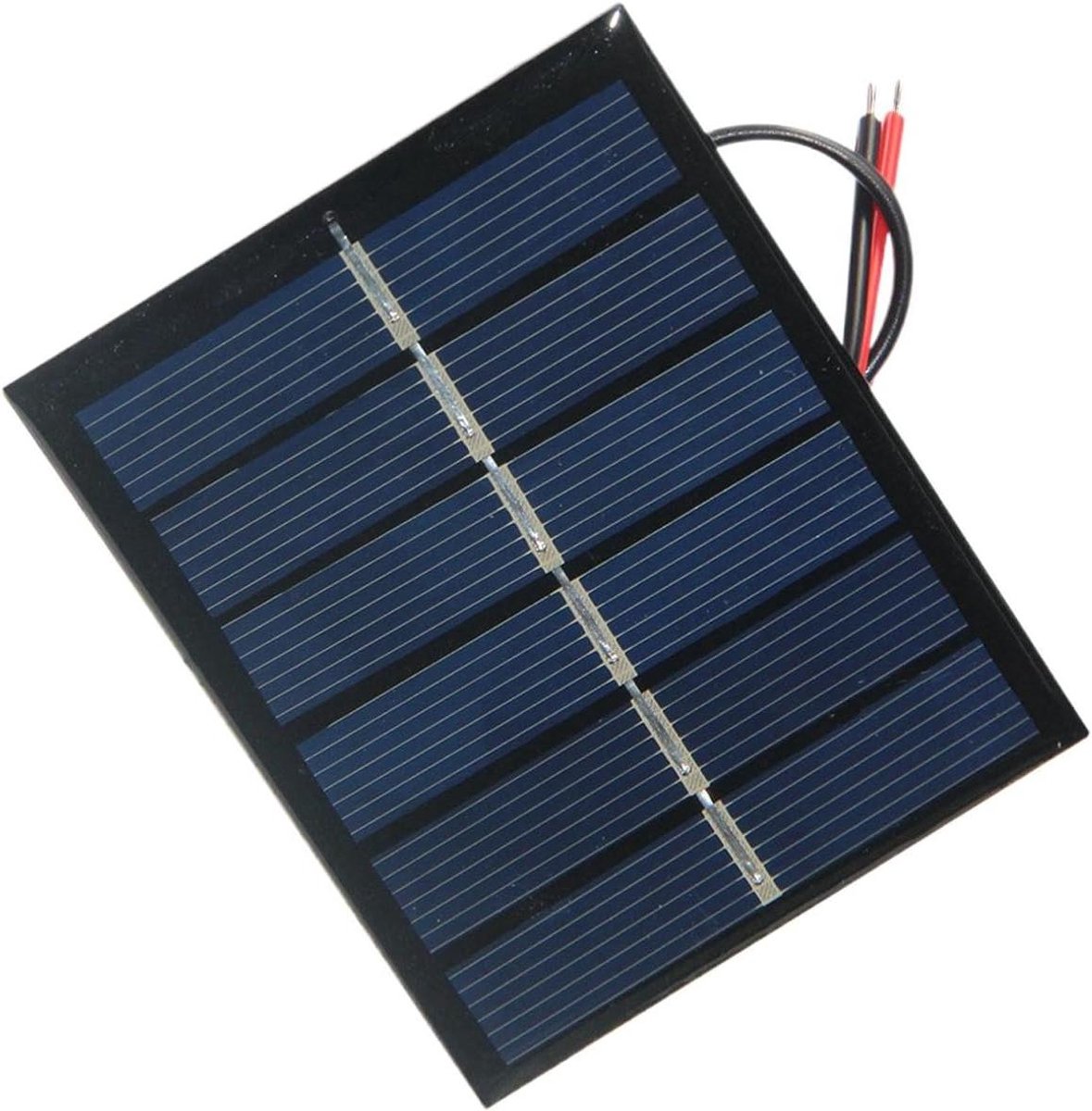 Draagbaar Zonnepaneel - Zonne Charger - Energie Opladen - Waterdichte Epoxy - 2W Vermogen - Zwart