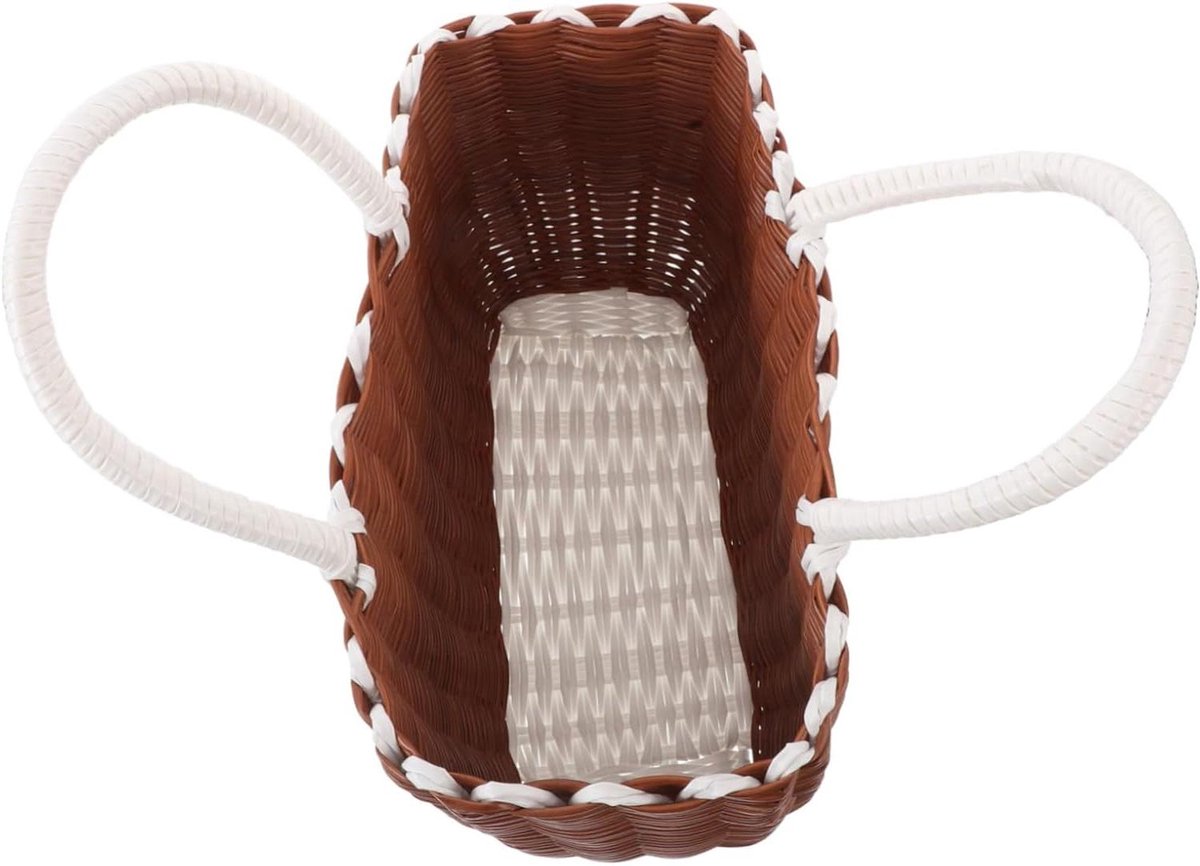 Woonmand - Opbergmand - Boodschappen doen - Ventilatie ontwerp - 32 cm - Lichtbruin
