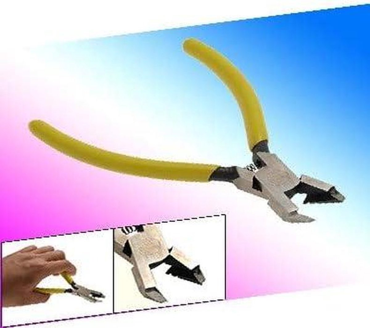 Precisie Krimptang - Handgereedschap Kniptang - Elektrische Verbindingen Maken - Geïntegreerde Kniptang - Gemiddeld - Geel