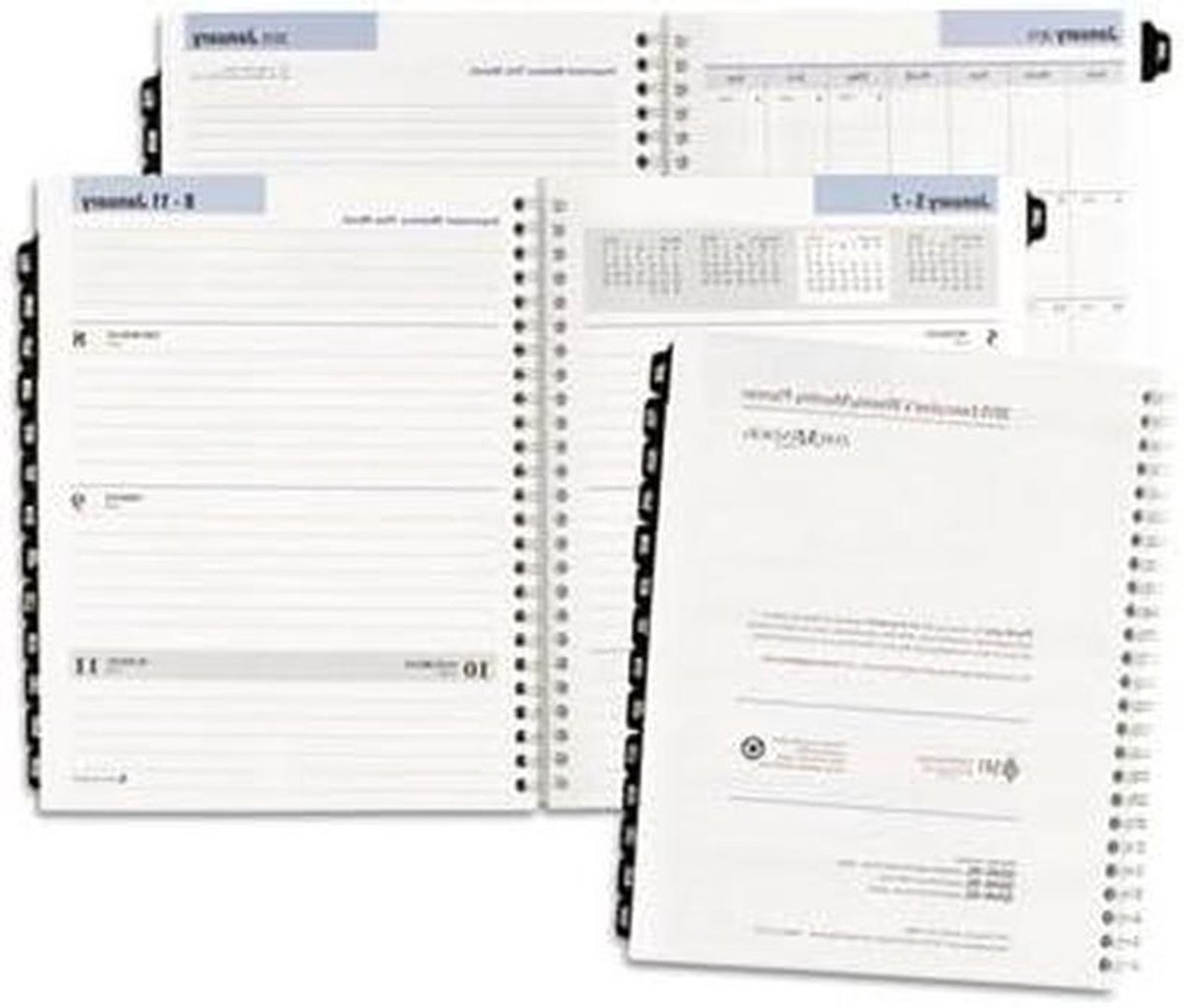 Agenda Vulling - Planners Organizer - Week Planning - Met Tabbladen - 6 7/8 x 8 3/4 - Wit
