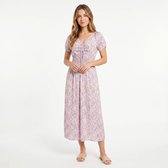 Dames Lange Zomerjurk / Strandjurk 806 One size S-L paars
