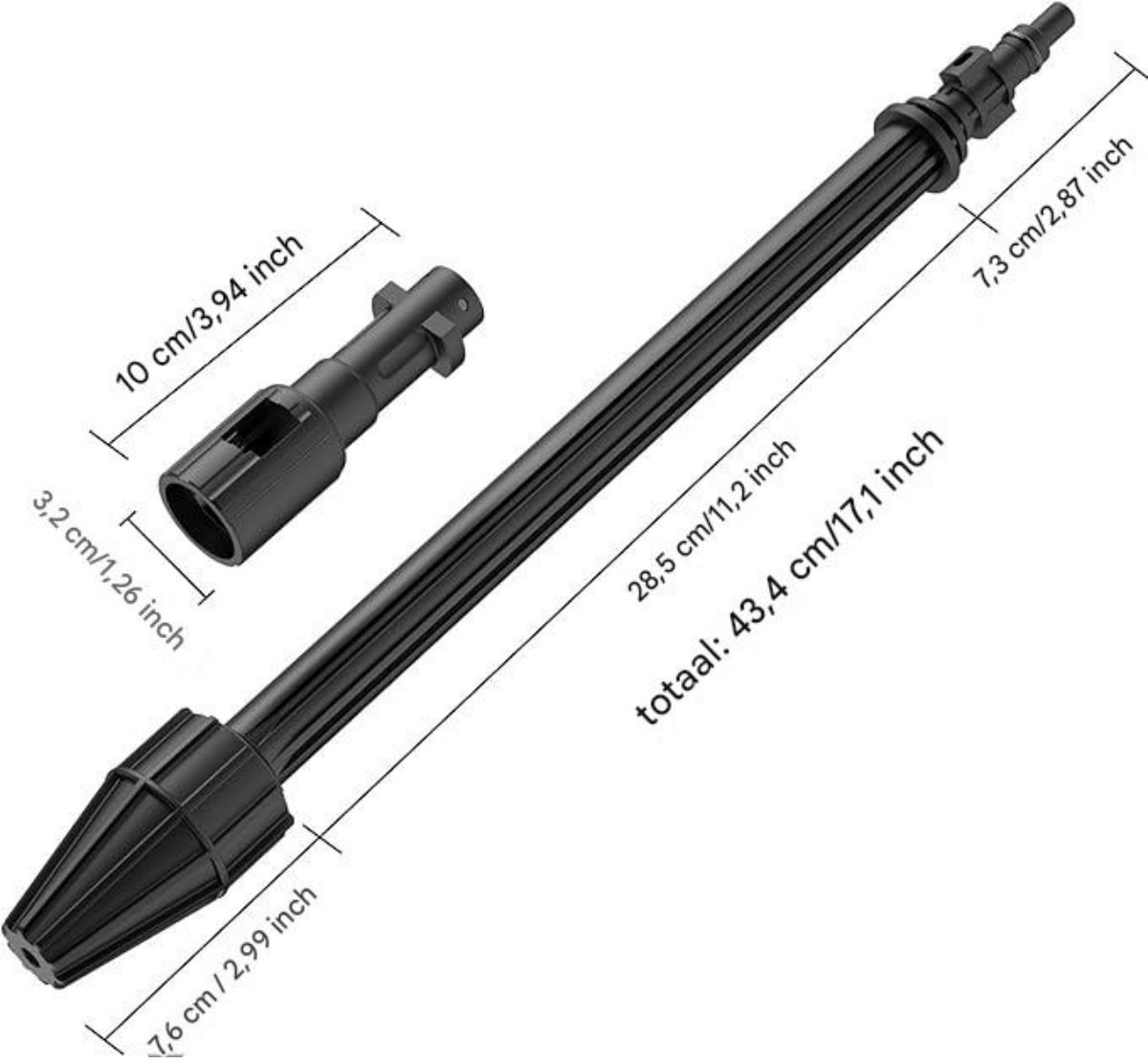 GELLDG Hogedrukreinigerslang - Verlengstang voor Hogedrukreiniger - Geschikt voor Karcher K2 K3 K4 K5 K7 en Lavor/Parkside - Plastic – foto 5