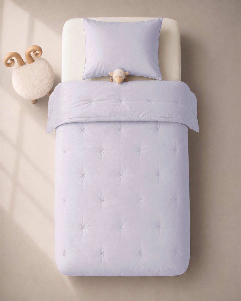 HOOMstyle Wasbaar dekbed zonder overtrek - Kids - 120x150cm - met 1 kussensloop - Orchidee Lila