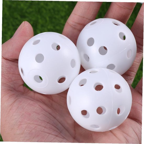 Golfballen - Trainingsballen Oefenballen - Golf Oefenen - Lichtgewicht Kunststof - 41 mm - Wit — afbeelding 3