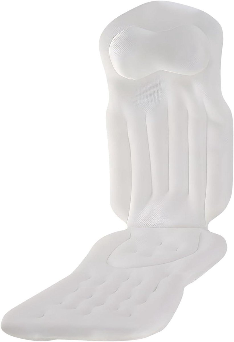 Badkussen - Badmat Kussen - Ontspannend Baden - 4D Ademende Mesh - 39 x 21 x 7 cm - Wit