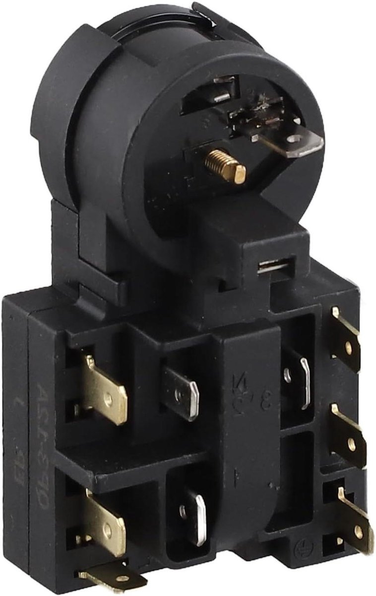 Startrelais Koelkast - Compressor Relais - Koeling Herstellen - Overbelastingsbeveiliging - QP3-12A - Zwart