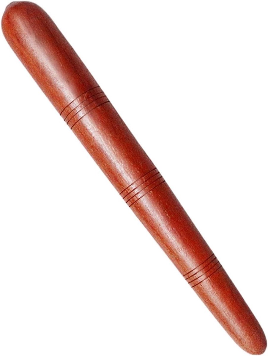 Massagestick Hout - Acupressuur Tool - Voetmassage Ontspanning - Handgemaakt Vakmanschap - 14 cm - Houtkleur