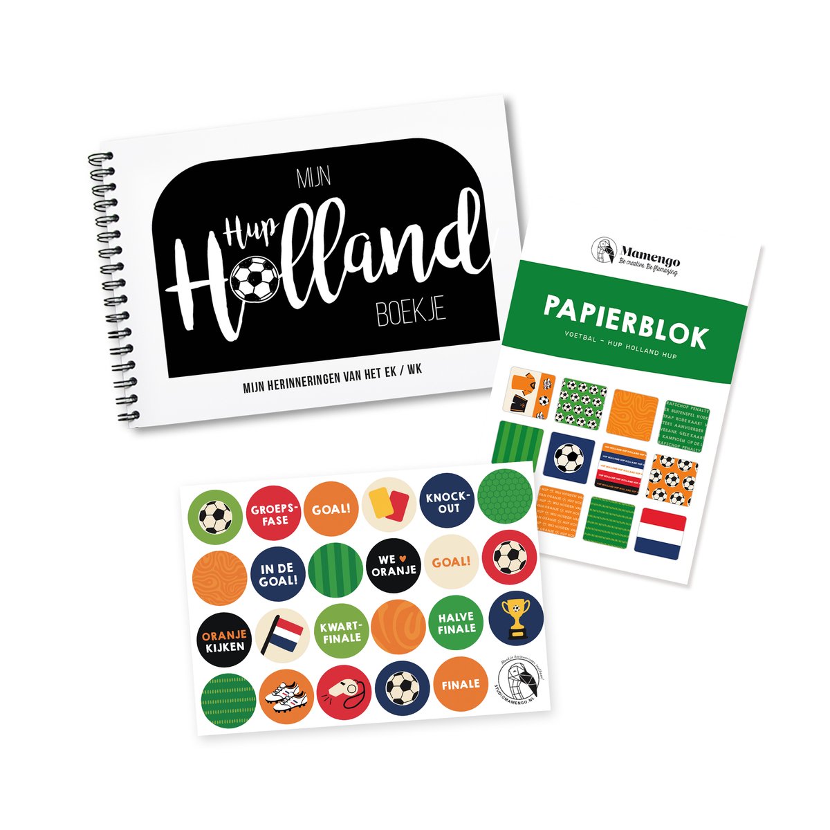 Mijn Hup Holland Boekje - WK & EK voetbal invulboekje - Met papierblok en stickers - A5