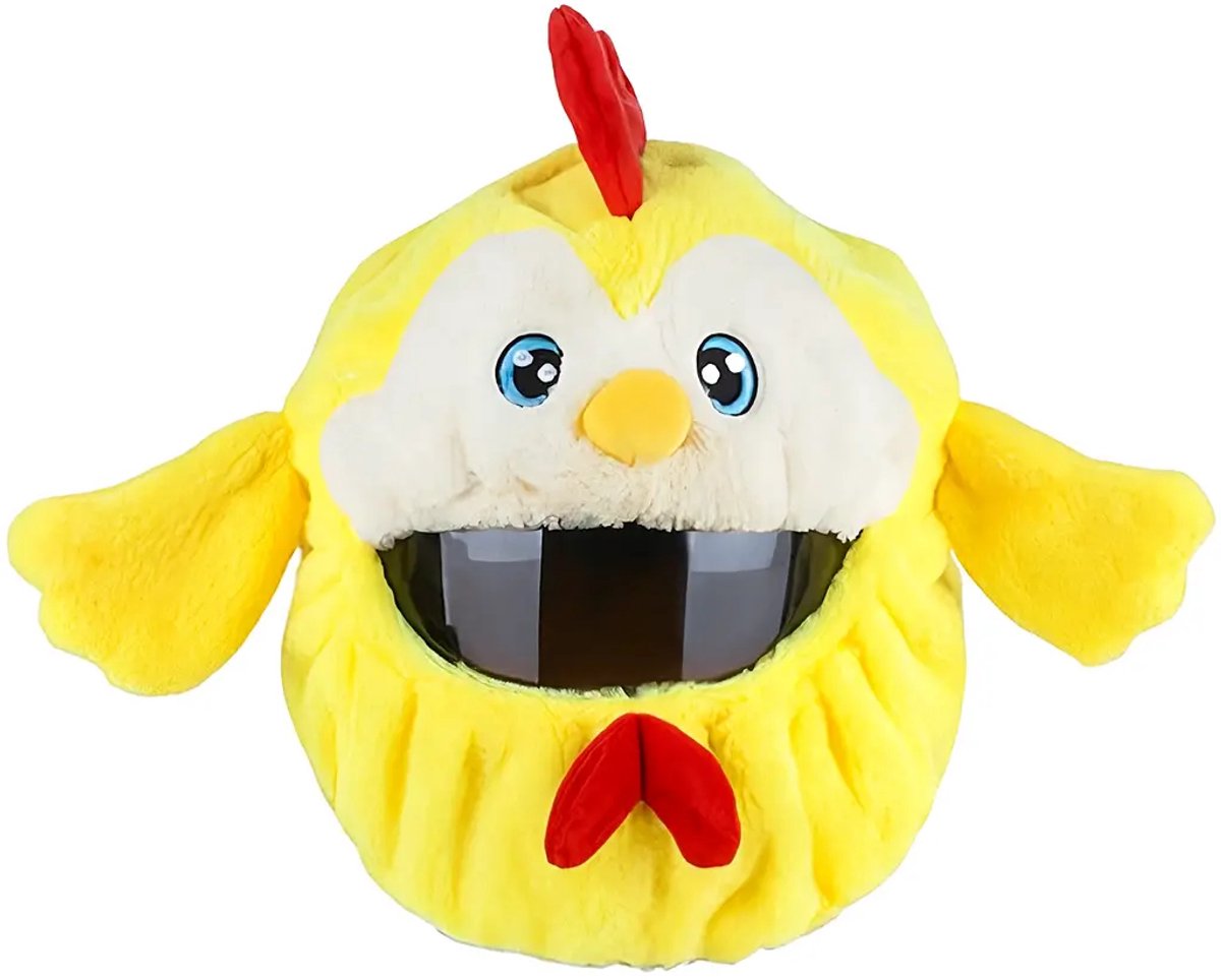 Helmhoes – Kuiken – Pluche Motorhelm Decoratie – Helm Mascotte – Universeel Motorhelm Accessoire