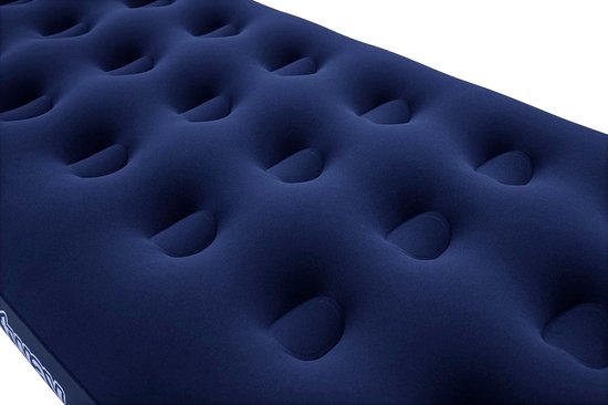 Blue Horizon Single XL Luchtbed - Opblaasbaar Eenpersoons Luchtmatras 185 x 76 x 22 cm - Comfortabel Logeerbed en Kampeermatras van Blue Horizon — afbeelding 4