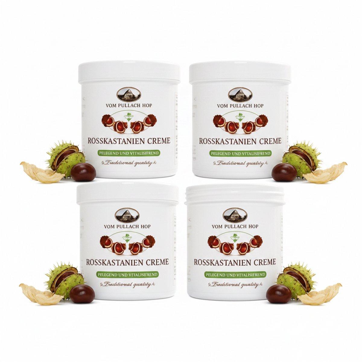 PULLACH HOF - Paardenkastanje Crème - 4-Potten Crème 250ml