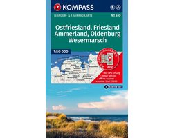 KOMPASS Wanderkarten-Set 410 Ostfriesland, Friesland, Ammerland, Oldenburg, Wesermarsch (3 Karten) 1:50.000