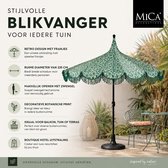 Mica Decorations Kelly Parasol met Draagtas - Stokparasol 238 x Ø235 cm - Tuin of Balkonparasol - Polyester, Staal - Donkergroen