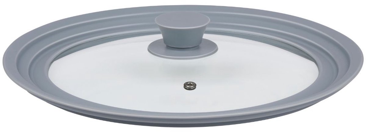 alpina Universeel Glazen Deksel - Pannendeksel met Siliconen Rand - Anti Spatdeksel voor Pannen - Vaatwasserbestendig - Glazen Deksel 24cm/26cm/28cm