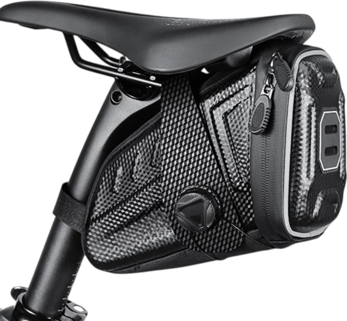1 stuk - Waterdichte fietstas voor achterop het zadel (1,5 liter) - Grote capaciteit - Fietsopbergtas - Afmetingen: 21*9,5*13 cm - Voor buitenfietsen en persoonlijke spullen - Zwart — cadeau in Sport & Outdoor - foto 5