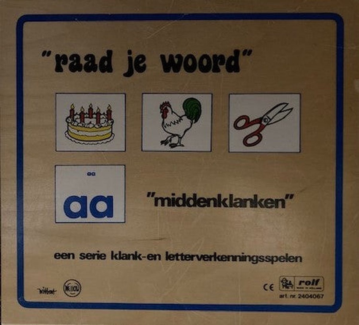 Rolf "raad je woord" midden klanken