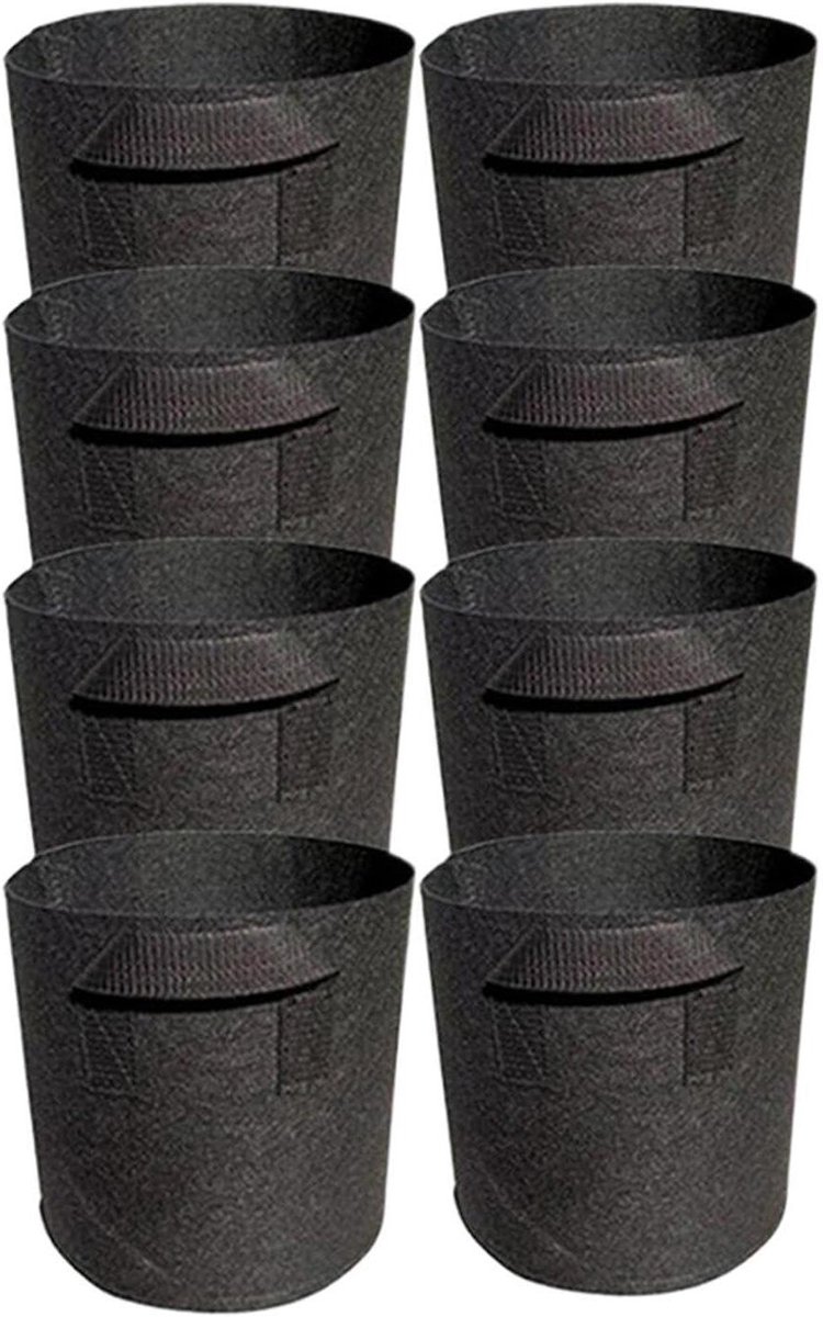 Aquatische Plantenpot - Waterlelie Mand - Vijverbeplanting - Ademende Stof - 2 Gallons - Grijs