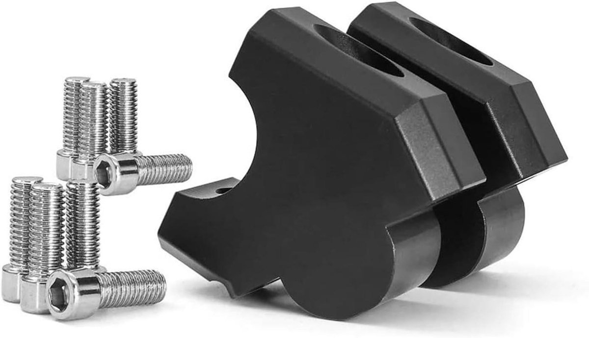 Stuur Riser Adapter - Verlengen Klem - Comfortabel Rijden - CNC Aluminium Legering - 460 g - Zwart