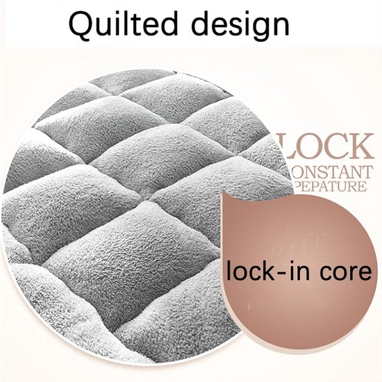 Japanse Matras - Vloer Matras - Comfortabel Slapen - Ademend Katoen - 90x200 cm - Grijs — afbeelding 2
