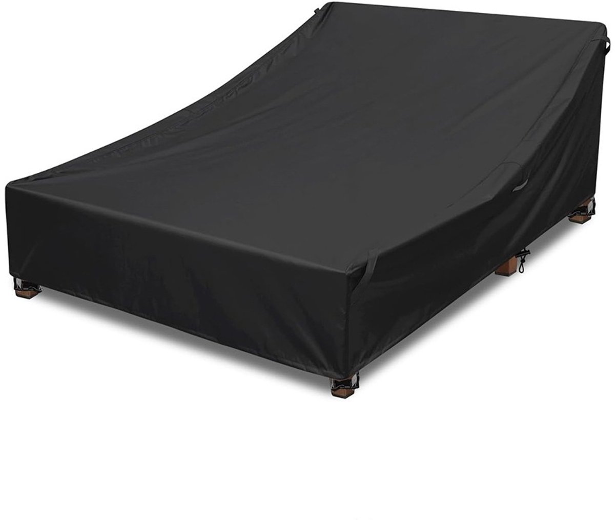 Inf Zwarte 420D Oxford Stof Dubbele Ligstoelhoes - 208x145x81 cm