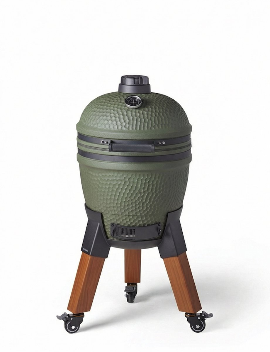 Moddern - Green Original - aluminium hout-look poten met wielen met rem - 8 tot 12 personen