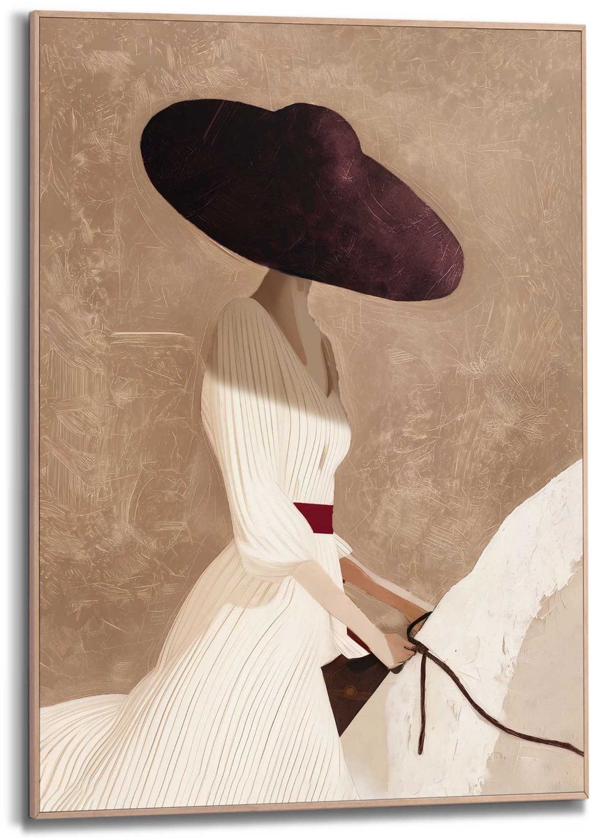 REINDERS Schilderij Elegante Ruiter - 70 x 50 - Hout - REINDERS Elegante Ruiter Hout