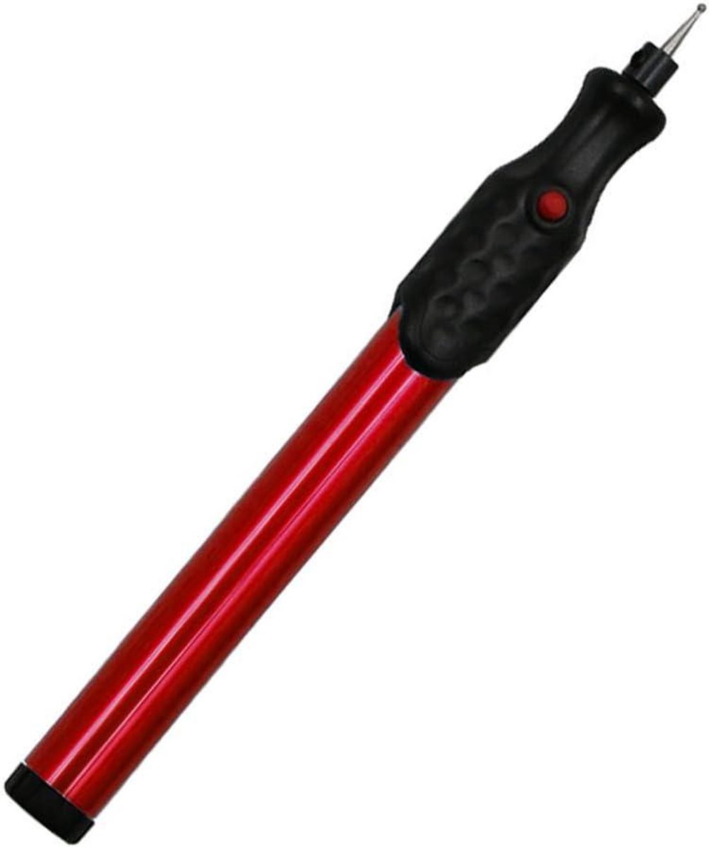 Elektrische Graveerstift - Graveerpen Ets Tool - DIY Projecten Maken - Aluminium Diamant Constructie - 16 cm Lengte - Rood